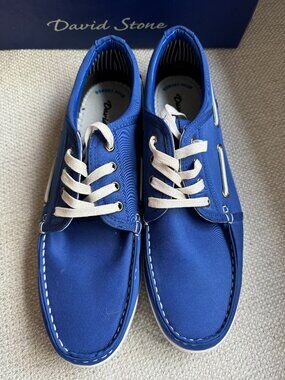 Boat Shoes, Royal Blue, Size 12 M, David Stone